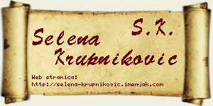 Selena Krupniković vizit kartica
